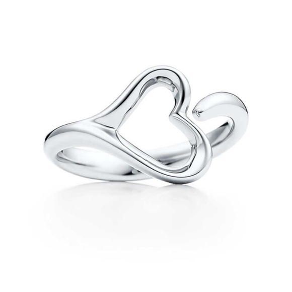Tiffany & Co. Jewelry - Tiffany Elsa Peretti Open Heart Ring size 4.5